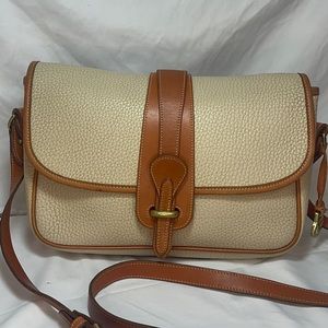 Dooney & Bourke Cream and Tan Crossbody Bag